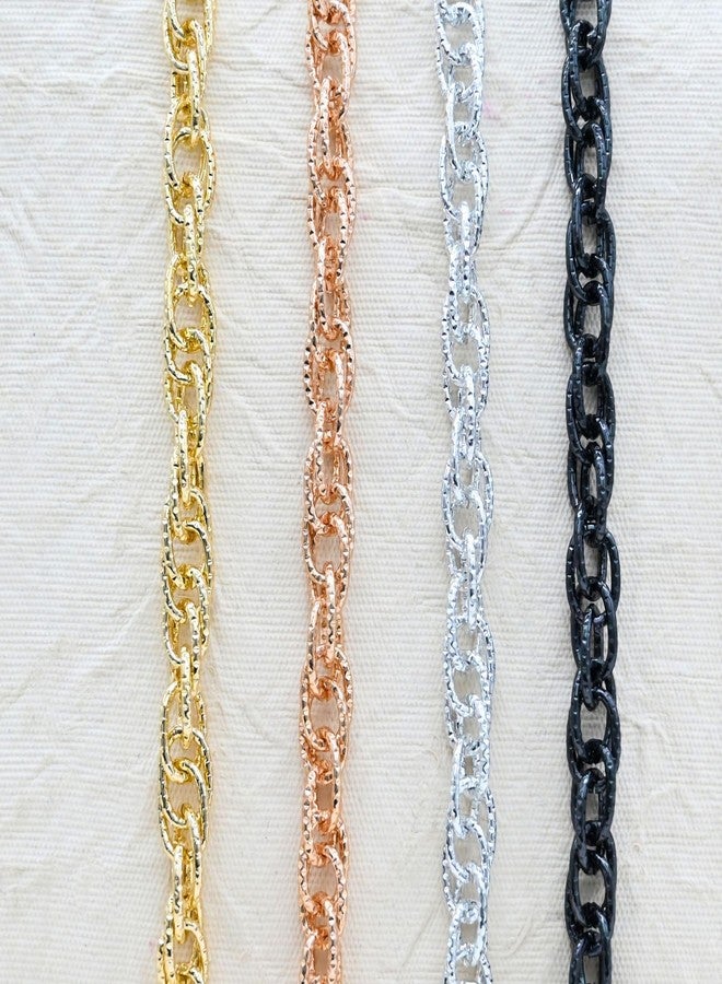 Satra Traders Aluminium Chain Twisted Links Spool Jewelry Making Chains Craft Chain for Necklace Bracelet Earring | Size : H-10mm W-14mm | Qty : 1mtr | JT-16-57-8 (Silver) - Image 3